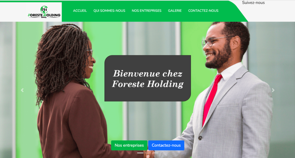 Site institutionnel - Capture ecran 