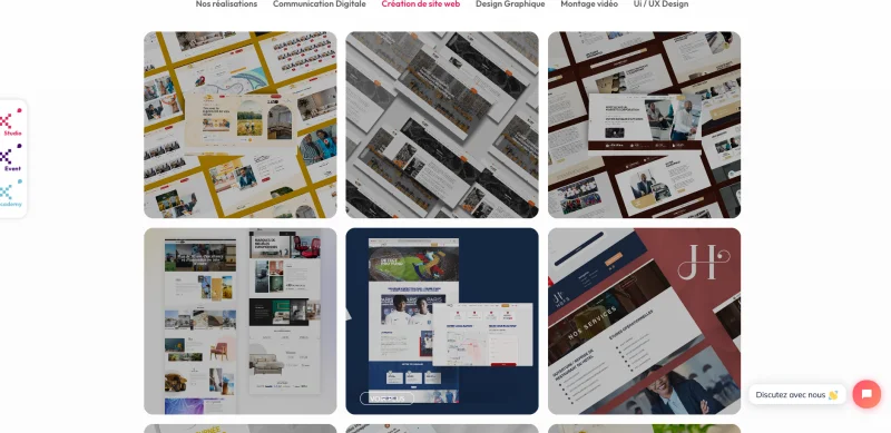 Capture Portfolio, Création de site web abidjan par pixlstudio