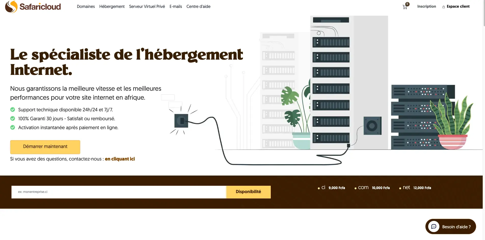 Safaricloud plateforme d'hébergement web en Cote d'Ivoire