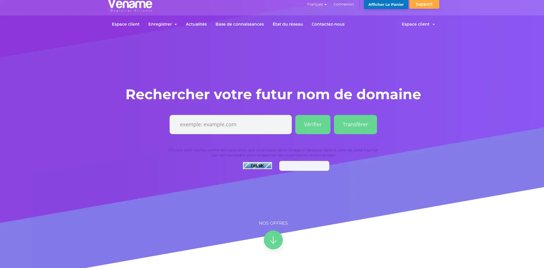 Vename plateforme d'hébergement web en Cote d'Ivoire